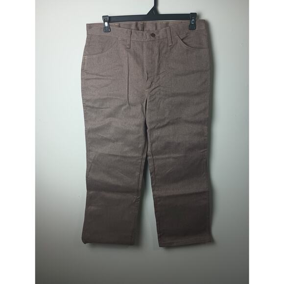 Vintage Maverick Brown Demin Jeans Flare Leg Men's Size 36 S Cotton NWT 70s 80s - Picture 1 of 6